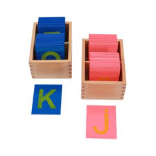 Montessori Sandpaper Letters – Lower and Capital Case Early Preschool Educational Toy Brinquedos Juguetes for Babies