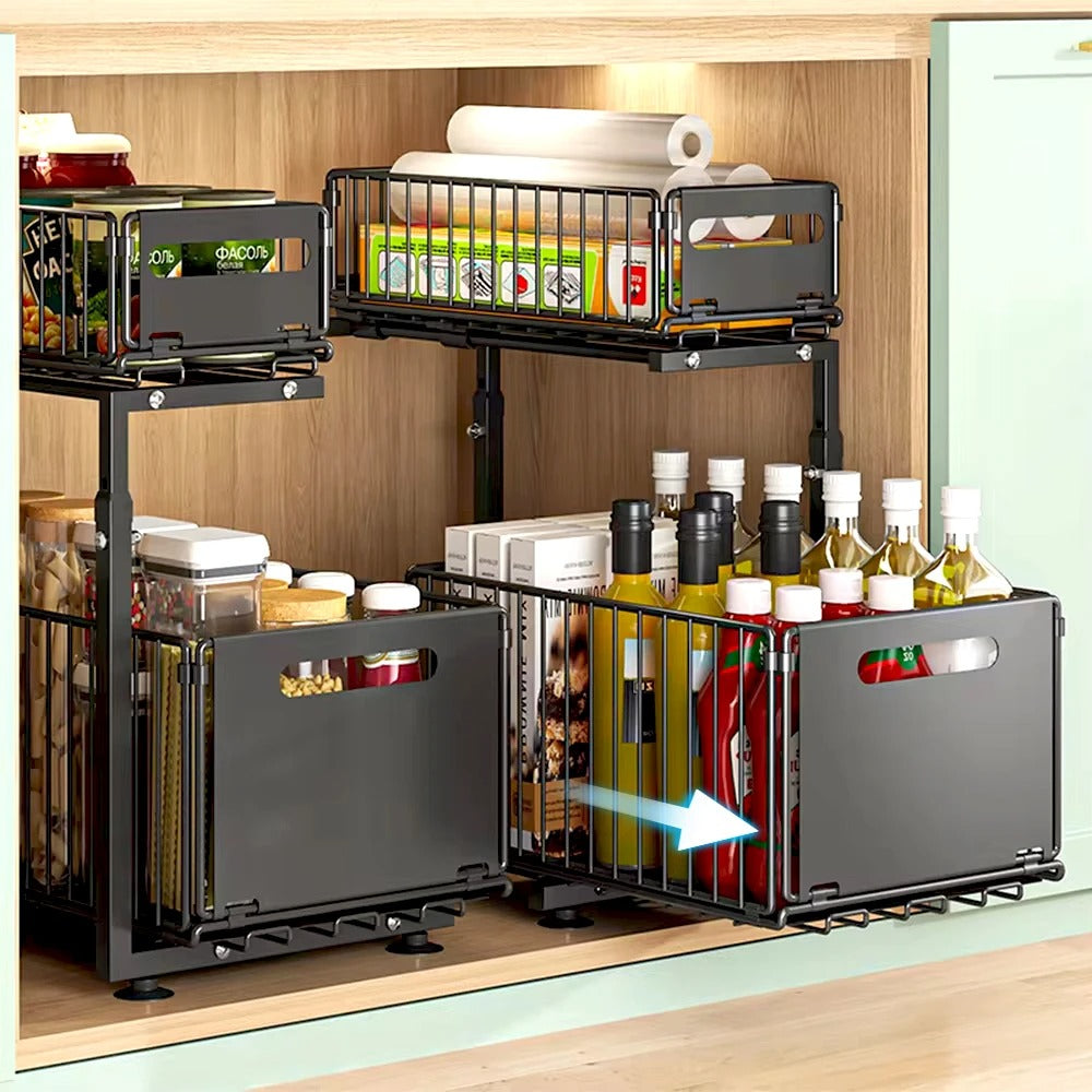 2-Tier Cabinet Storage Organizer