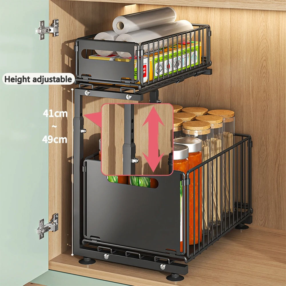 2-Tier Cabinet Storage Organizer