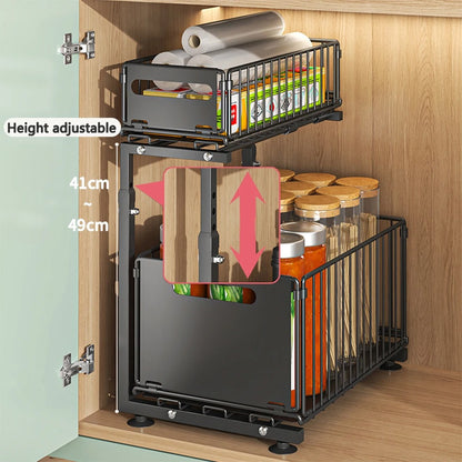 2-Tier Cabinet Storage Organizer