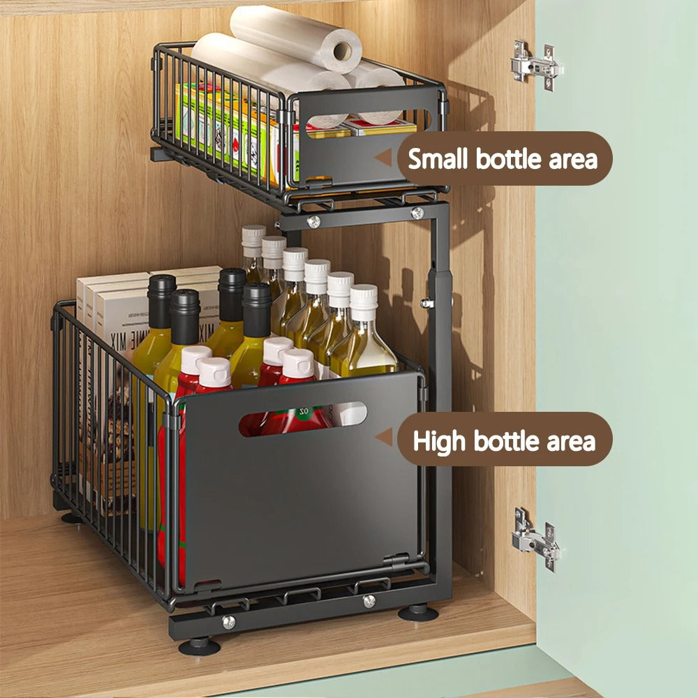 2-Tier Cabinet Storage Organizer